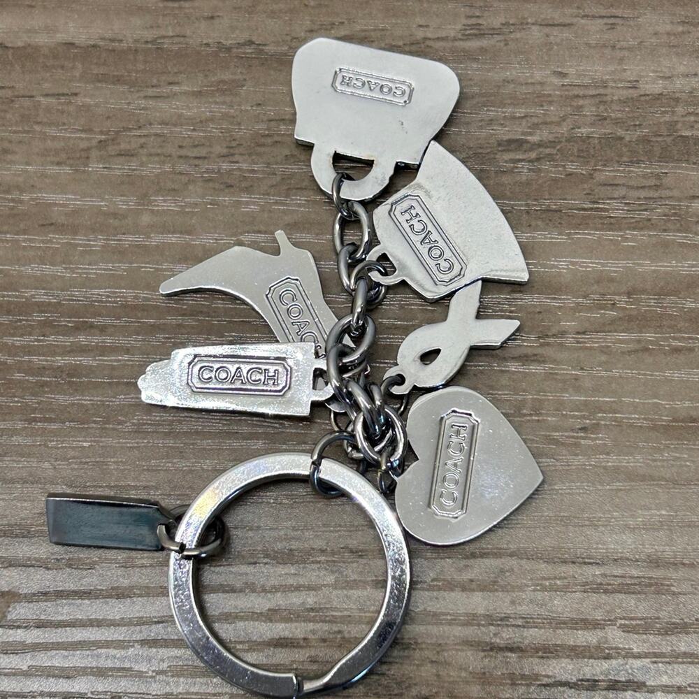 Coach Purse Hat Shoe Ribbon Charms Key Ring Key Fob - Picture 3 of 4